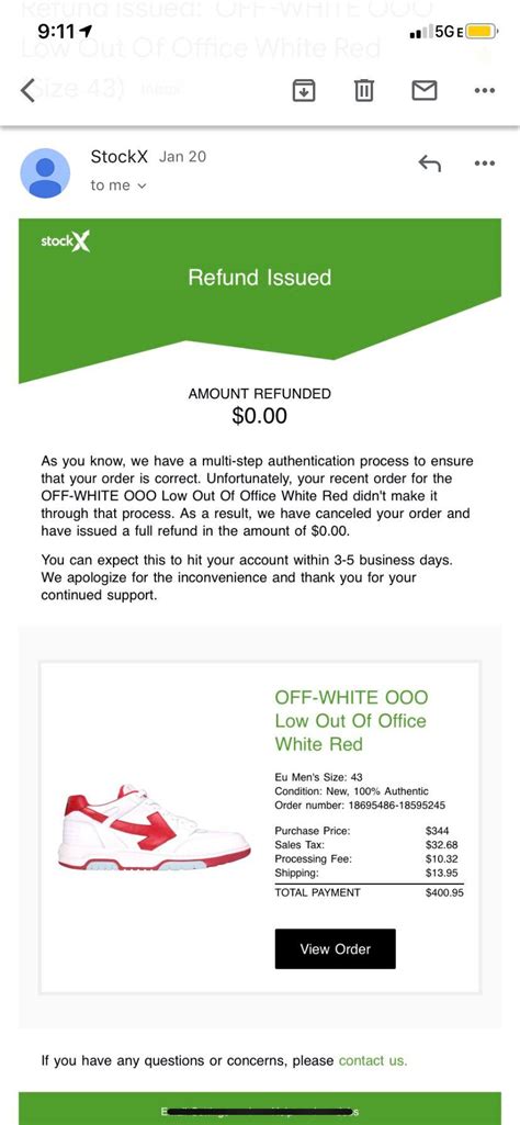 stockx refund